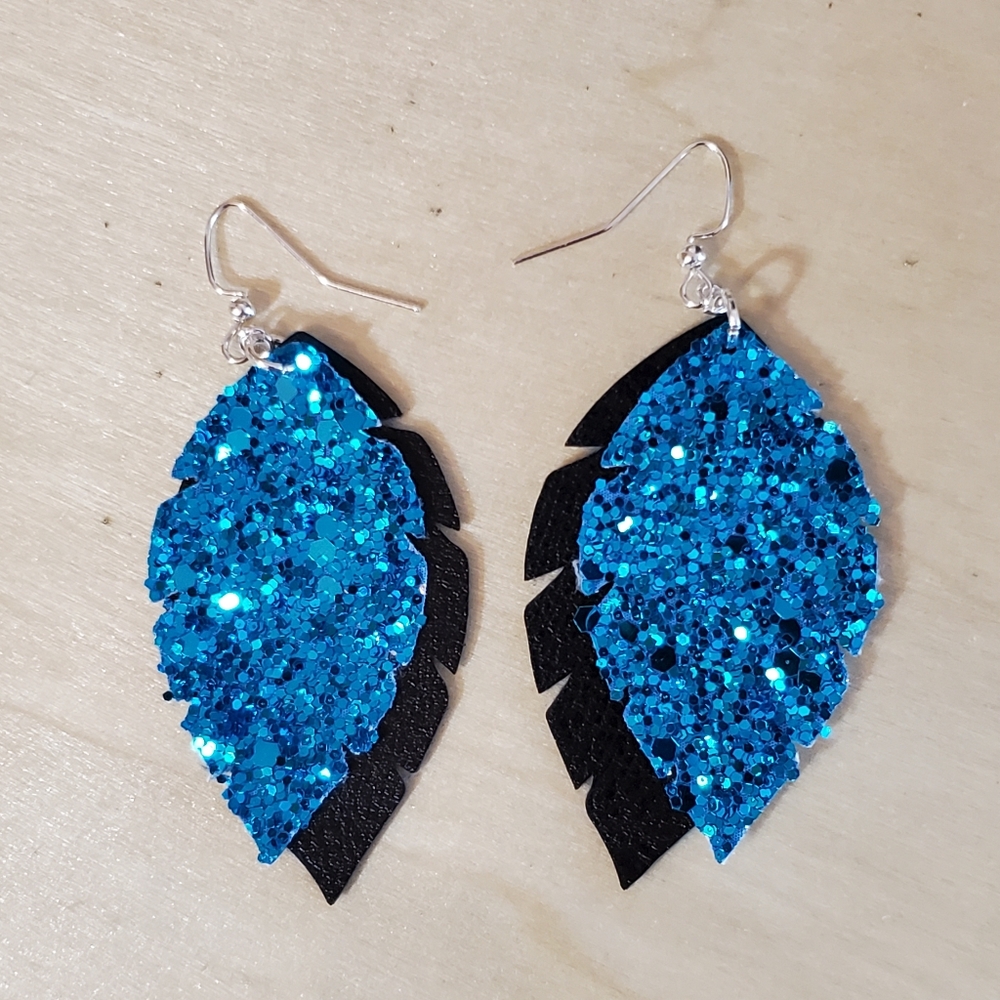Handmade Faux Leather/vinyl earrings